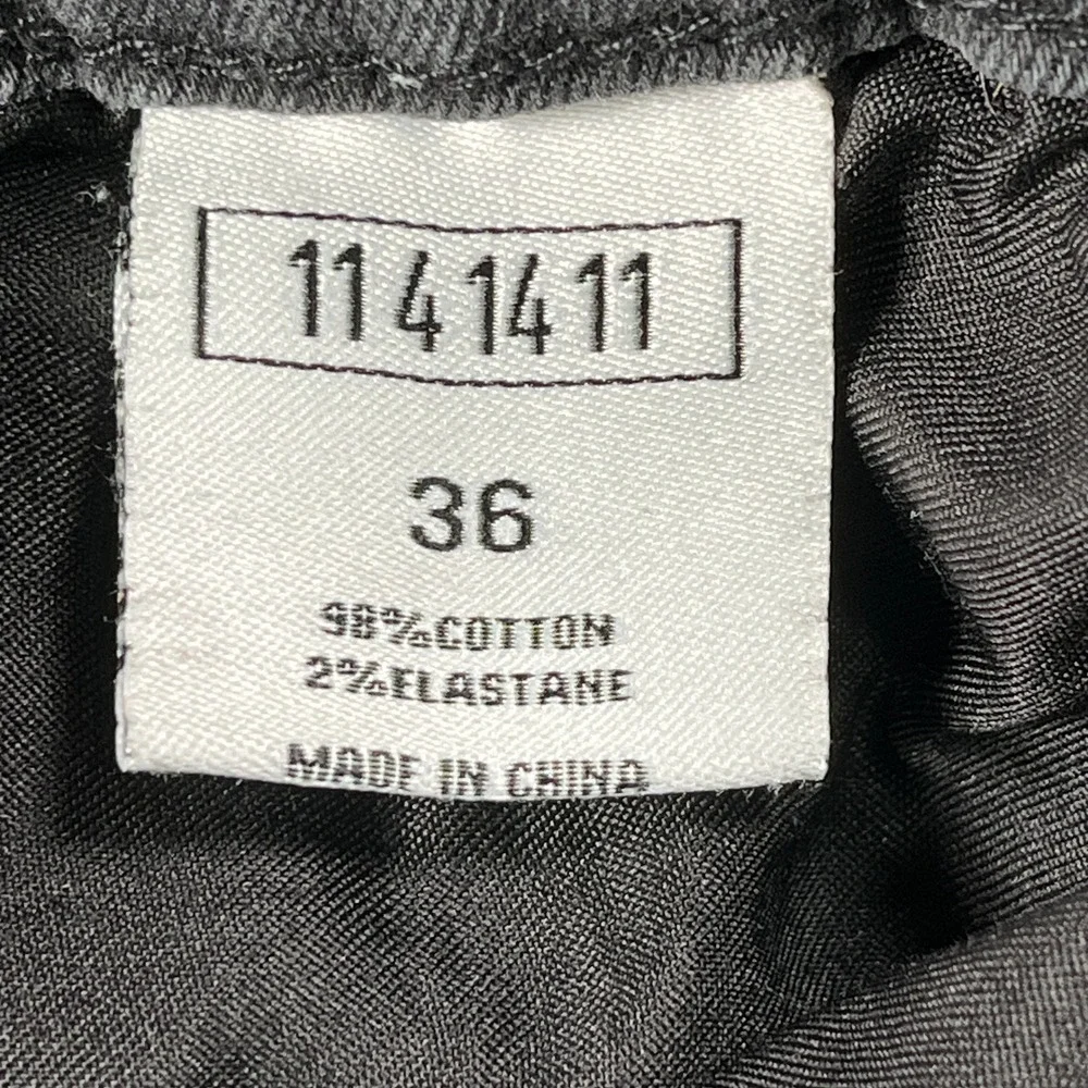 KDNK Skinny Jeans Mens 36 Gray Frayed Hem Distressed Whiskers Detail Outdoor
